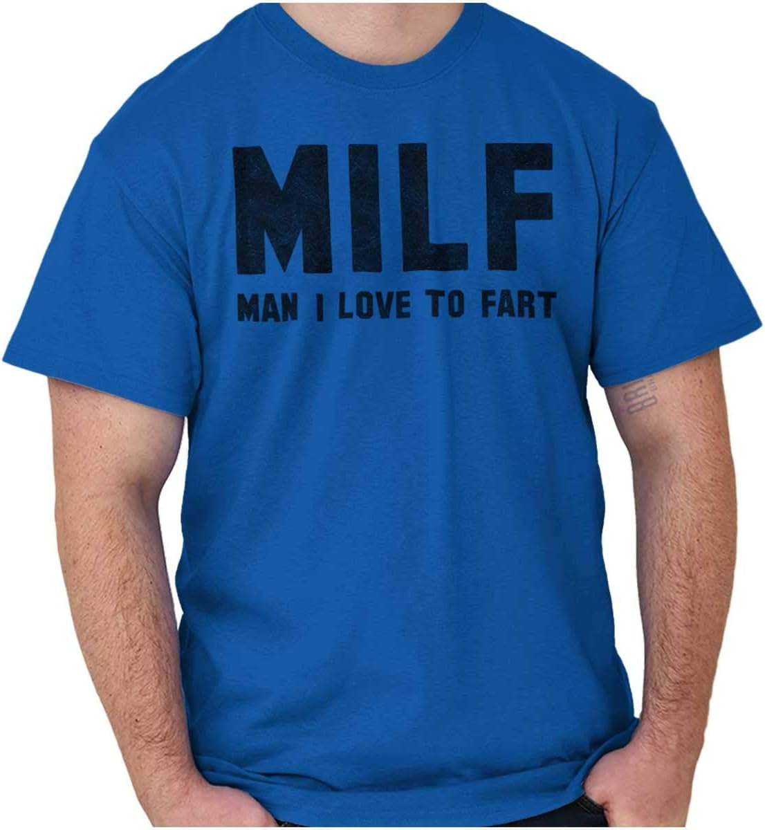 Milf Love Fart Sarcastic Rude Gym Mens Graphic T Shirt Tees