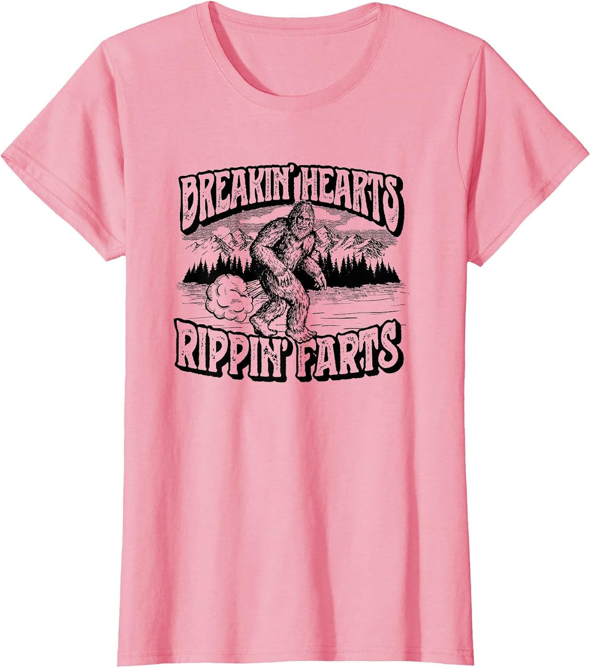 Breaking Hearts, Rippin' Farts Funny Sasquatch Bigfoot 80S T-Shirt