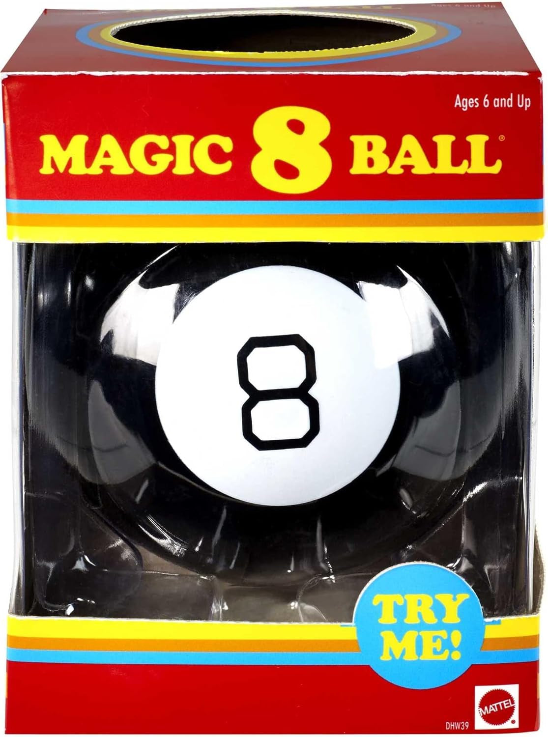 Magic 8 Ball Novelty Fortune-Telling Toy, Retro Look for Kids, Grown-Ups, Families, Parties & Travel (Amazon Exclusive)