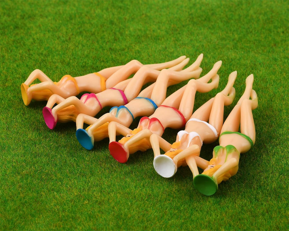 Funny Golf Tees Cool Golf Accessories for Men, 6 Pcs, 3-Inch, with Compact Carring Case, Golfing Gag Gifts