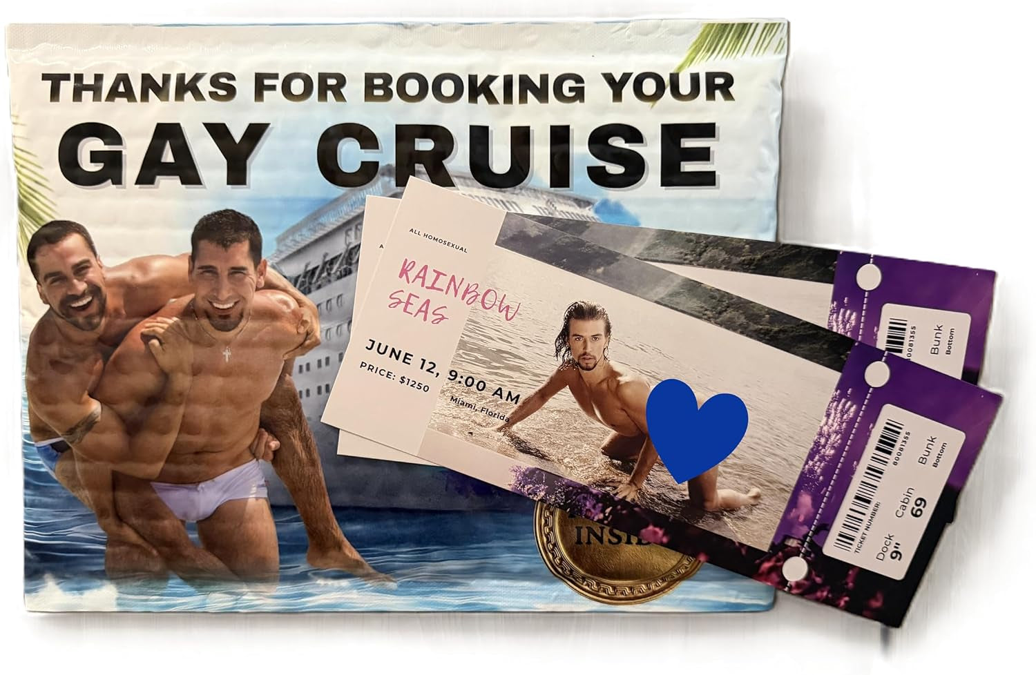 Gay Cruise Prank Package with Tickets