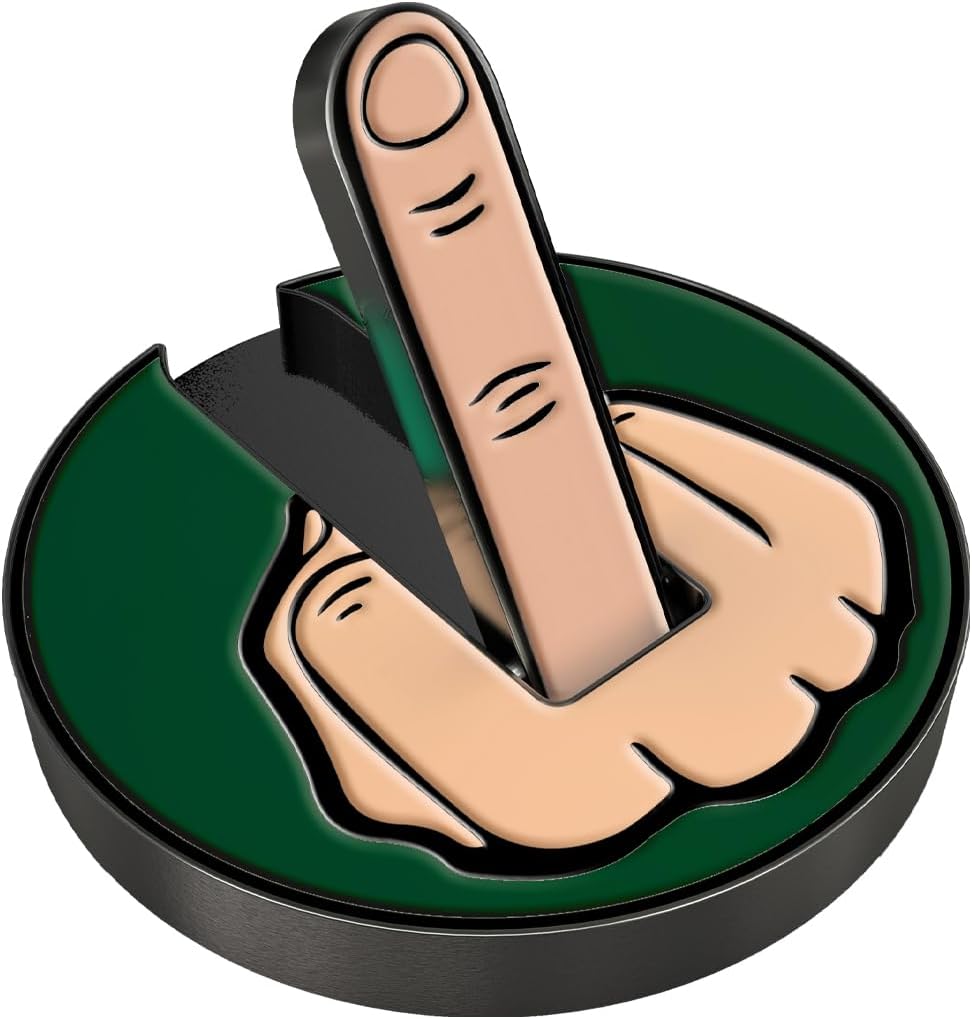 Ultimate Middle Finger Golf Ball Marker | Magnetic Hat Clip | Alignment Ball Mark | Funny Golf Accessory Cap Premium Gift for Golf Enthusiasts