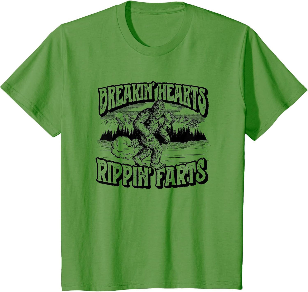 Breaking Hearts, Rippin' Farts Funny Sasquatch Bigfoot 80S T-Shirt