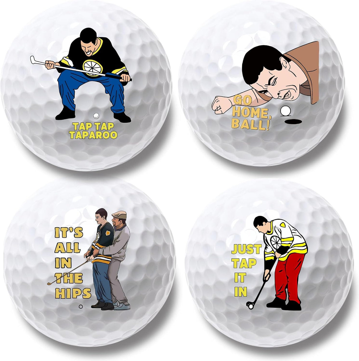 4 Pcs Funny Golf Balls for Birthday, Father’S Day Christmas Novelty Golfer Gift for Dad Coworkers Golfers Golf Lovers