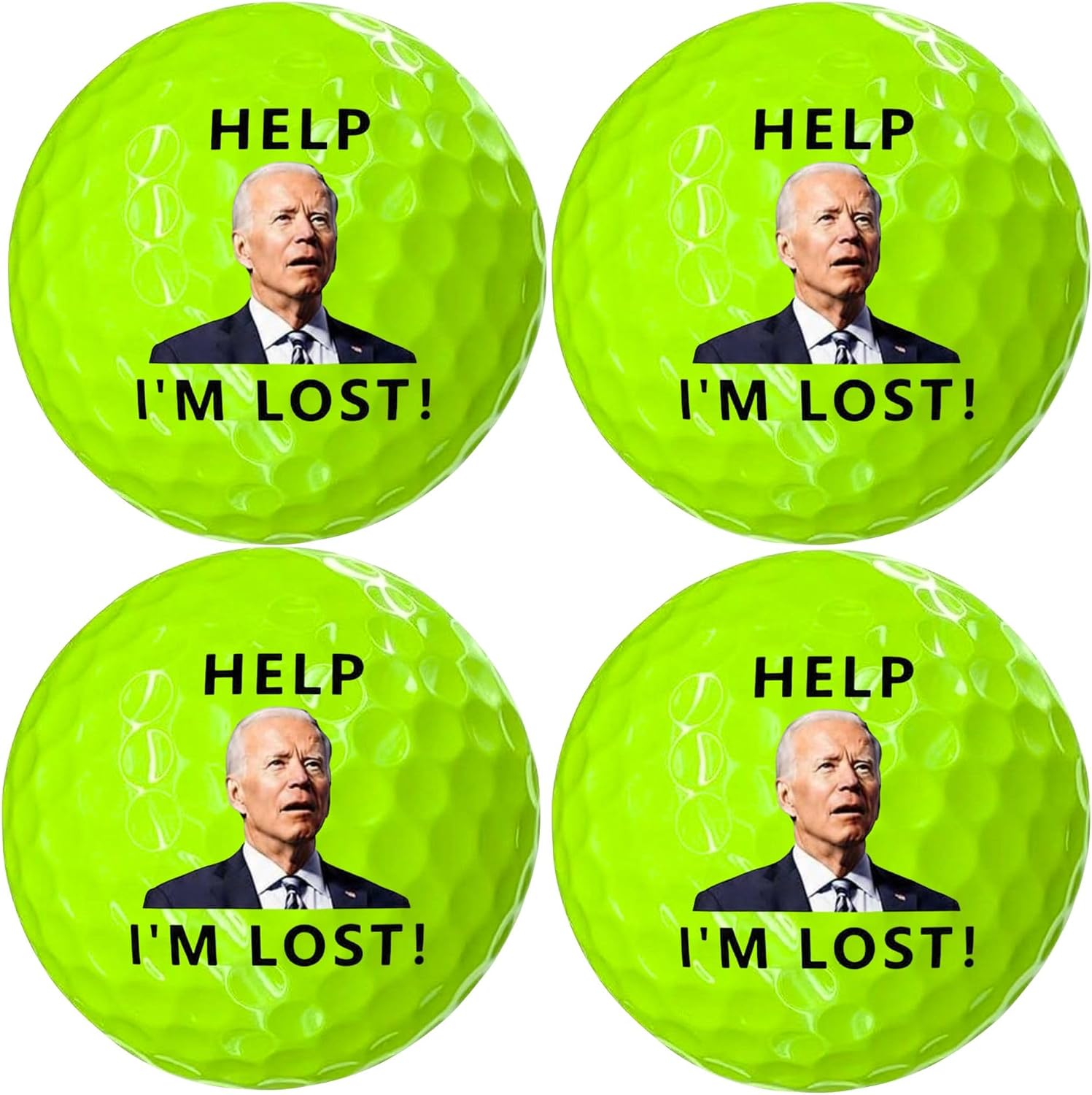 4 Pcs Funny Golf Balls for Birthday, Father’S Day Christmas Novelty Golfer Gift for Dad Coworkers Golfers Golf Lovers