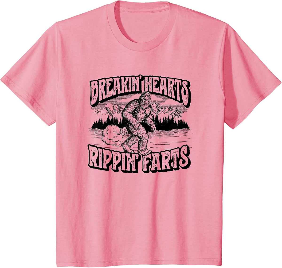 Breaking Hearts, Rippin' Farts Funny Sasquatch Bigfoot 80S T-Shirt