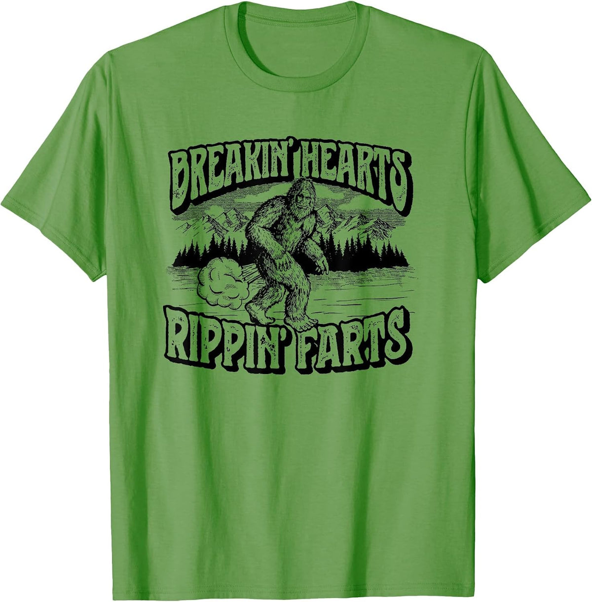 Breaking Hearts, Rippin' Farts Funny Sasquatch Bigfoot 80S T-Shirt