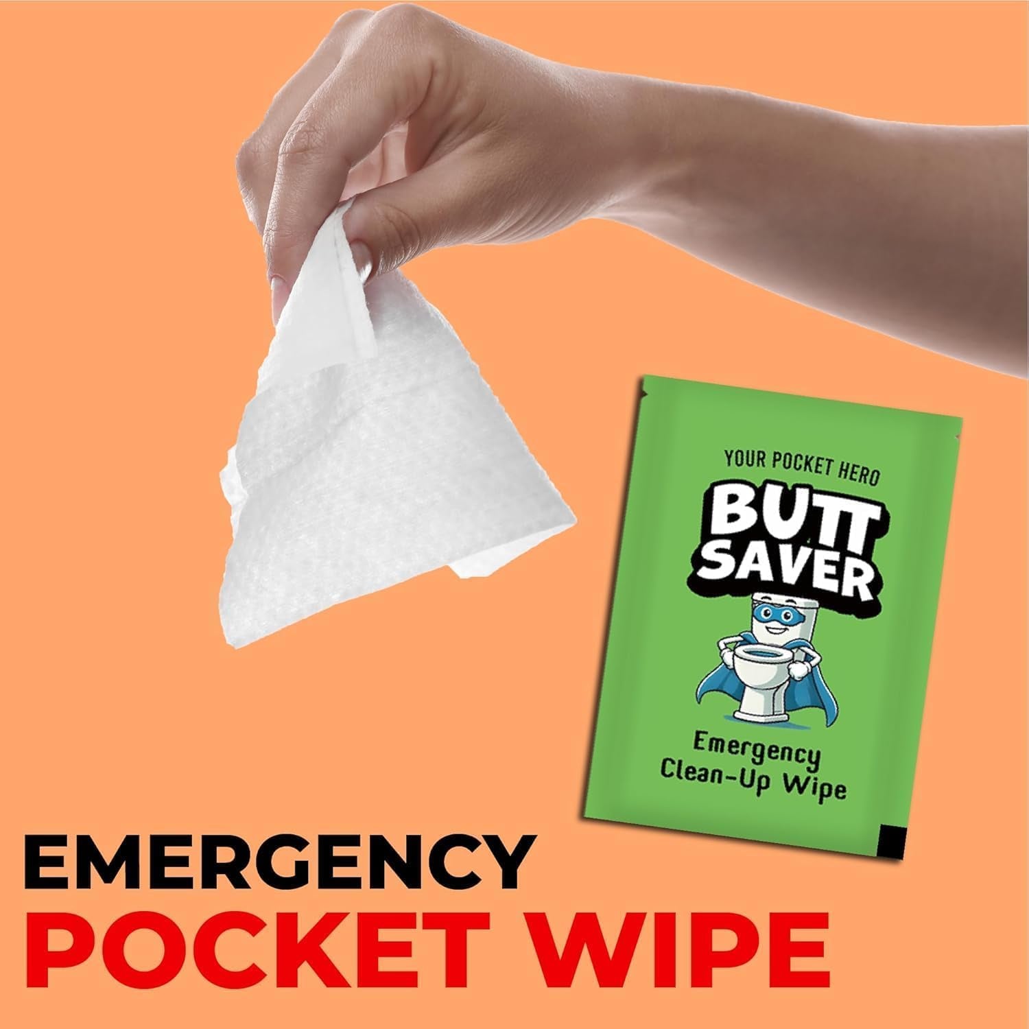 Funny Survival Set Gag Gift with Underwear, Hazmat Bag and Wet Wipe for Men