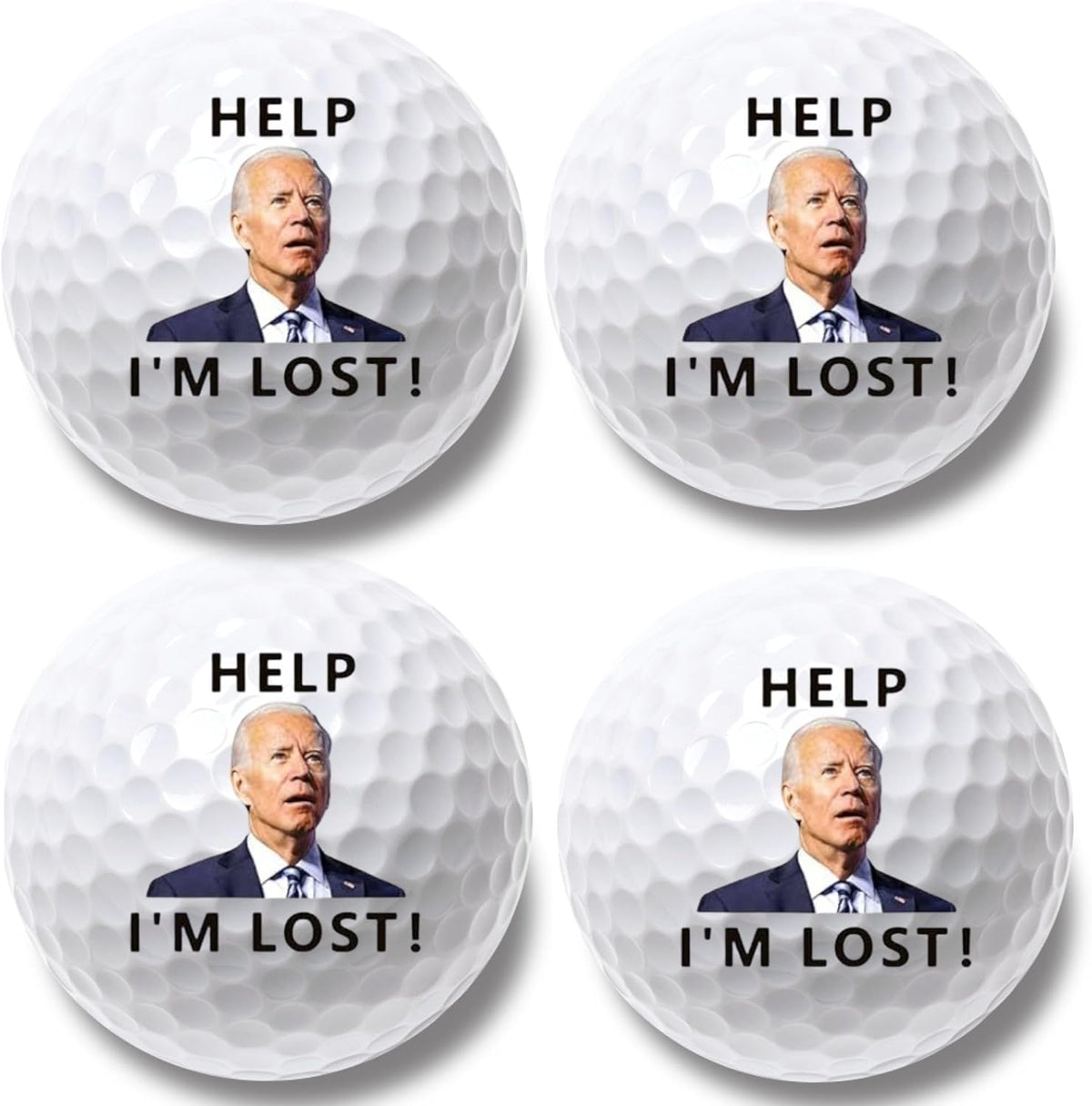 4 Pcs Funny Golf Balls for Birthday, Father’S Day Christmas Novelty Golfer Gift for Dad Coworkers Golfers Golf Lovers