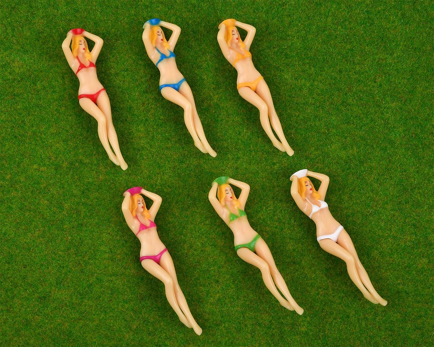Funny Golf Tees Cool Golf Accessories for Men, 6 Pcs, 3-Inch, with Compact Carring Case, Golfing Gag Gifts