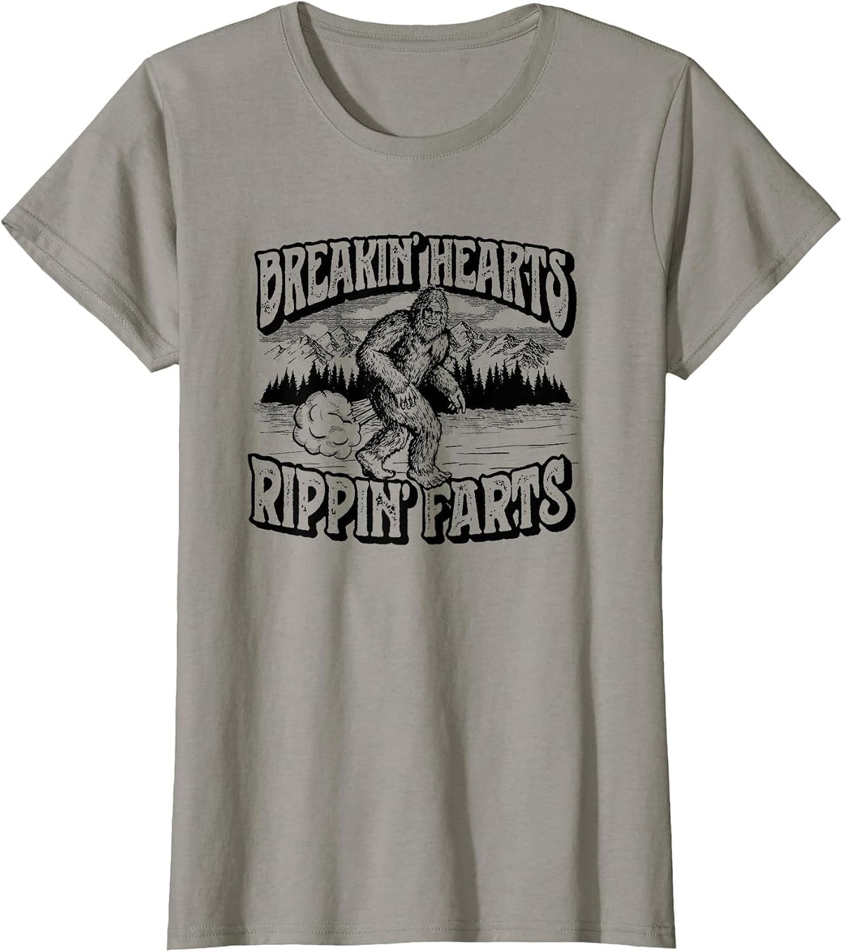 Breaking Hearts, Rippin' Farts Funny Sasquatch Bigfoot 80S T-Shirt