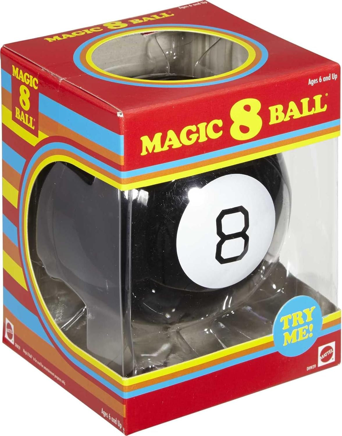 Magic 8 Ball Novelty Fortune-Telling Toy, Retro Look for Kids, Grown-Ups, Families, Parties & Travel (Amazon Exclusive)