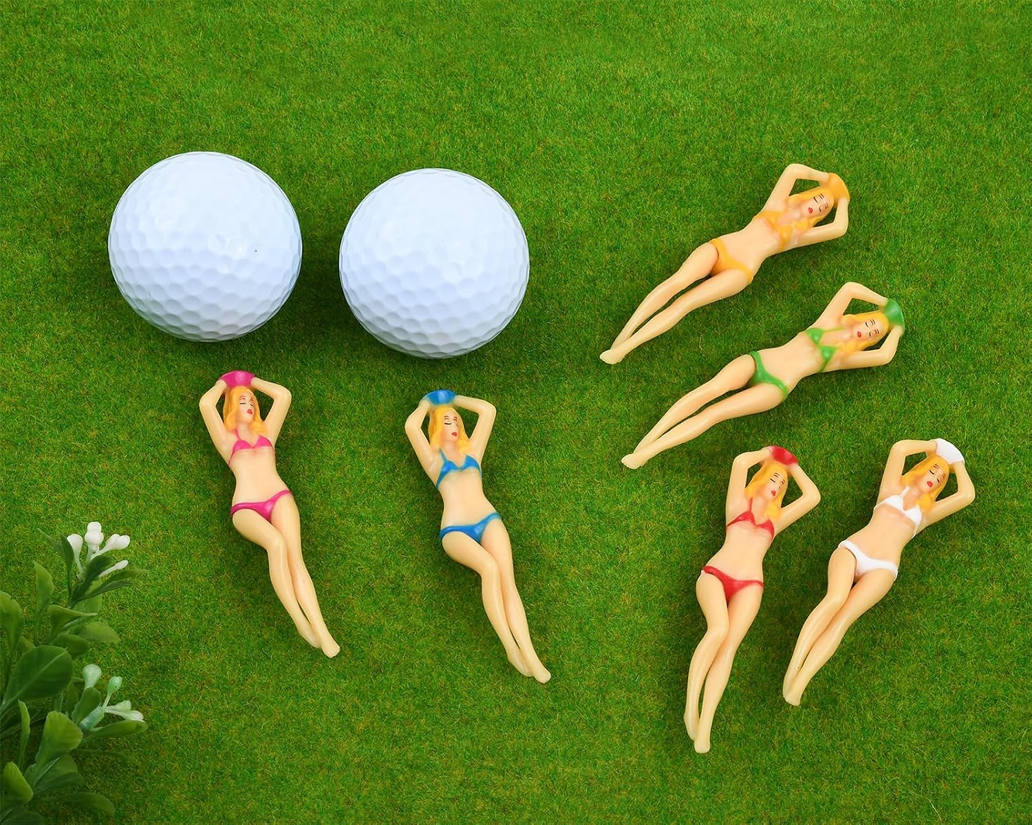 Funny Golf Tees Cool Golf Accessories for Men, 6 Pcs, 3-Inch, with Compact Carring Case, Golfing Gag Gifts