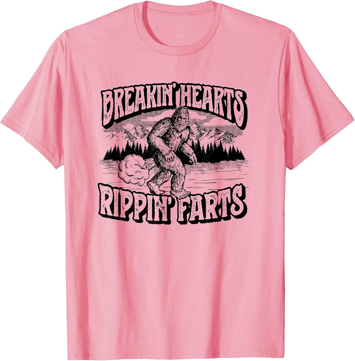 Breaking Hearts, Rippin' Farts Funny Sasquatch Bigfoot 80S T-Shirt